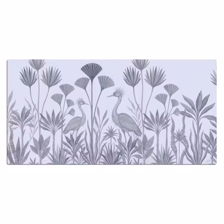 Bureau onderlegger - Vogel - Tropisch - Illustratie - Blauwgrijs - Natuur — 2