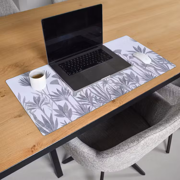 Bureau onderlegger - Vogel - Tropisch - Illustratie - Blauwgrijs - Natuur — 3