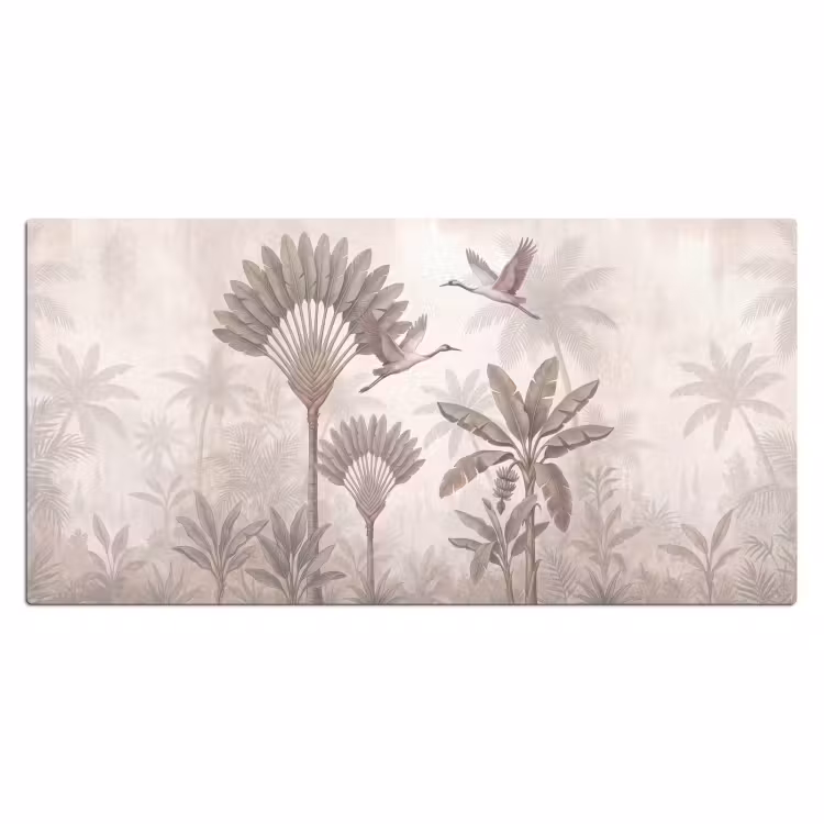 Bureau onderlegger - Vogel - Tropisch - Jungle - Natuur - Beige — 2