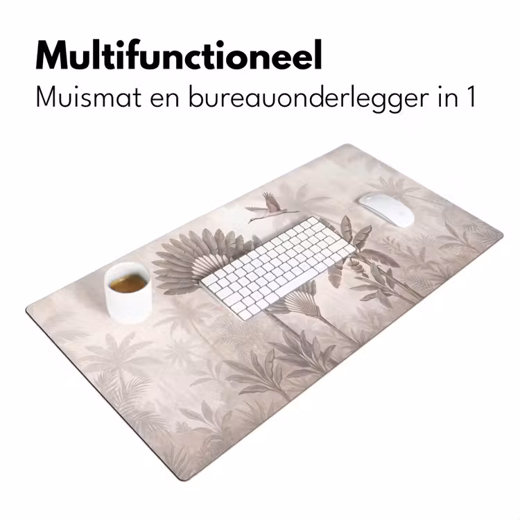 Bureau onderlegger - Vogel - Tropisch - Jungle - Natuur - Beige — 7