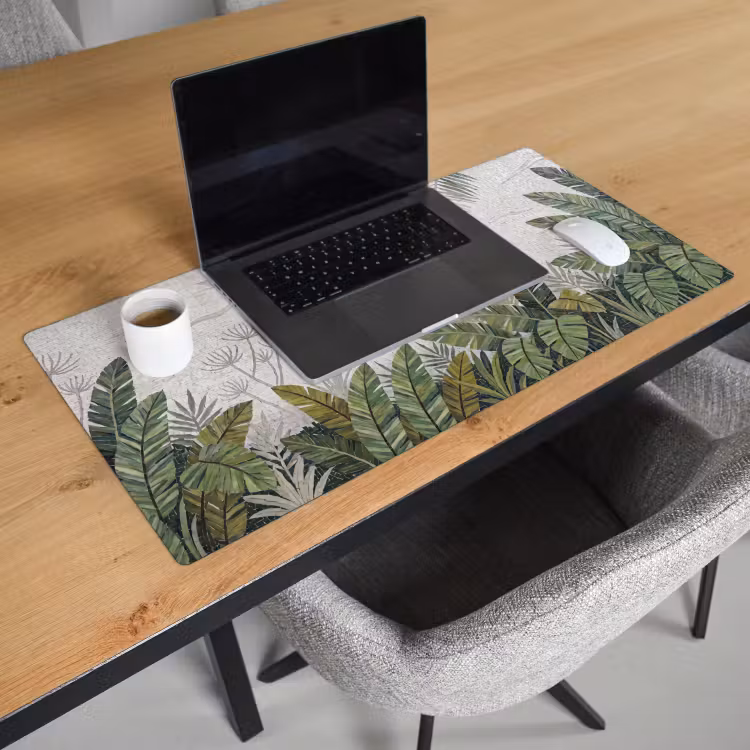 Bureau onderlegger - Vogel - Vliegend - Tropisch - Mozaïek - Groen — 3