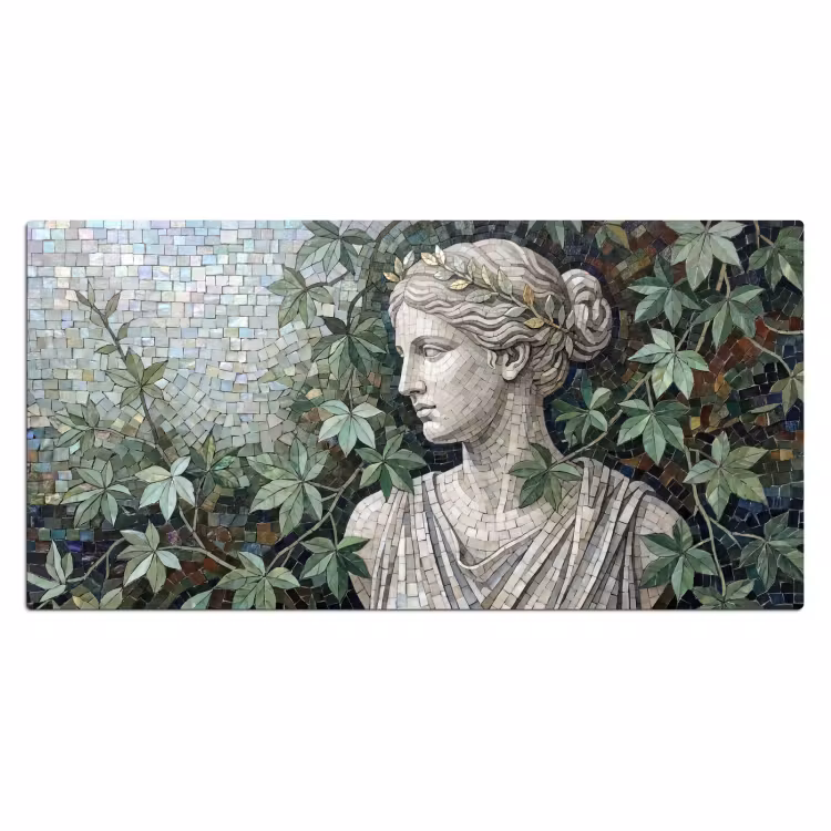 Bureau onderlegger - Vrouw - Klassiek - Mozaiëk - Natuur - Groen — 2