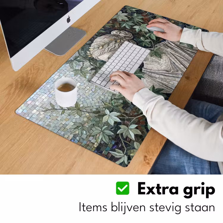 Bureau onderlegger - Vrouw - Klassiek - Mozaiëk - Natuur - Groen — 6
