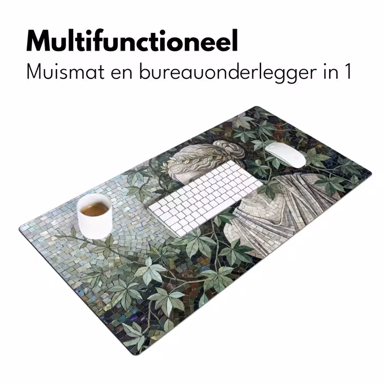 Bureau onderlegger - Vrouw - Klassiek - Mozaiëk - Natuur - Groen — 7