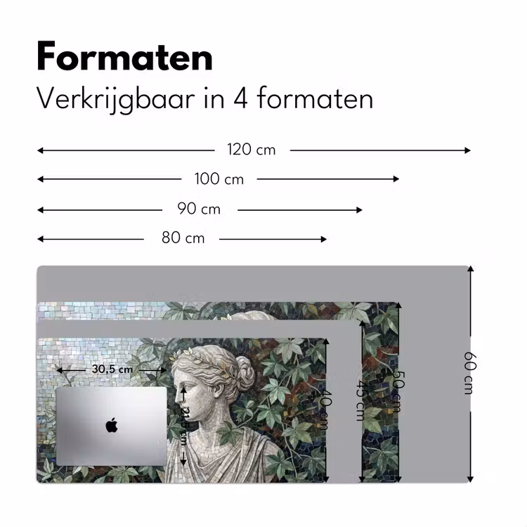 Bureau onderlegger - Vrouw - Klassiek - Mozaiëk - Natuur - Groen — 8