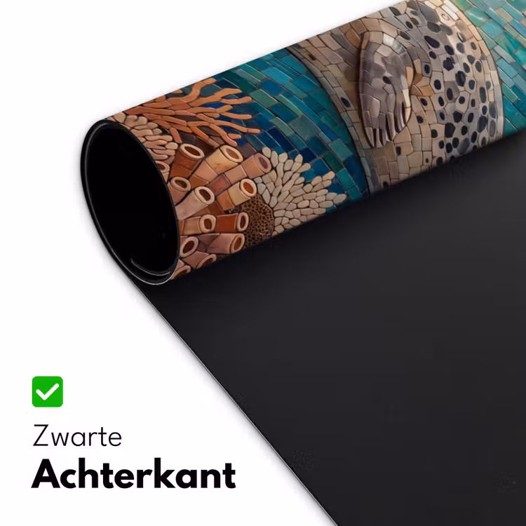 Bureau onderlegger - Zeehond - Mozaïek - Onderwater - Dieren - Blauw — 5