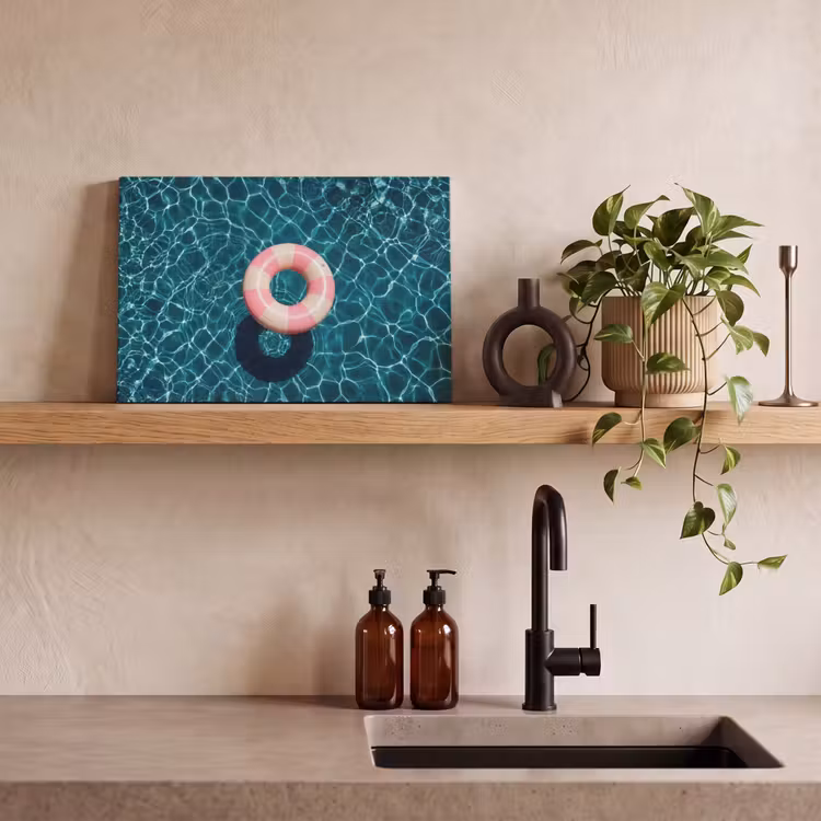 Canvas schilderij - Drijvend - Zwemband - Water — 3