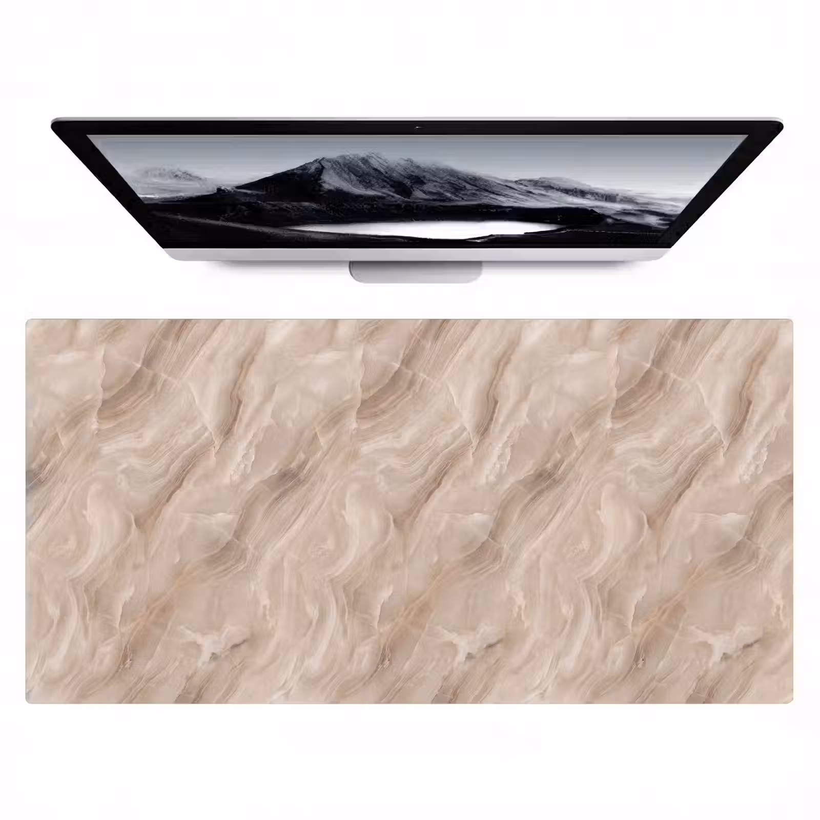 Bureau onderlegger - Steen - Golvend - Abstract - Beige — 1