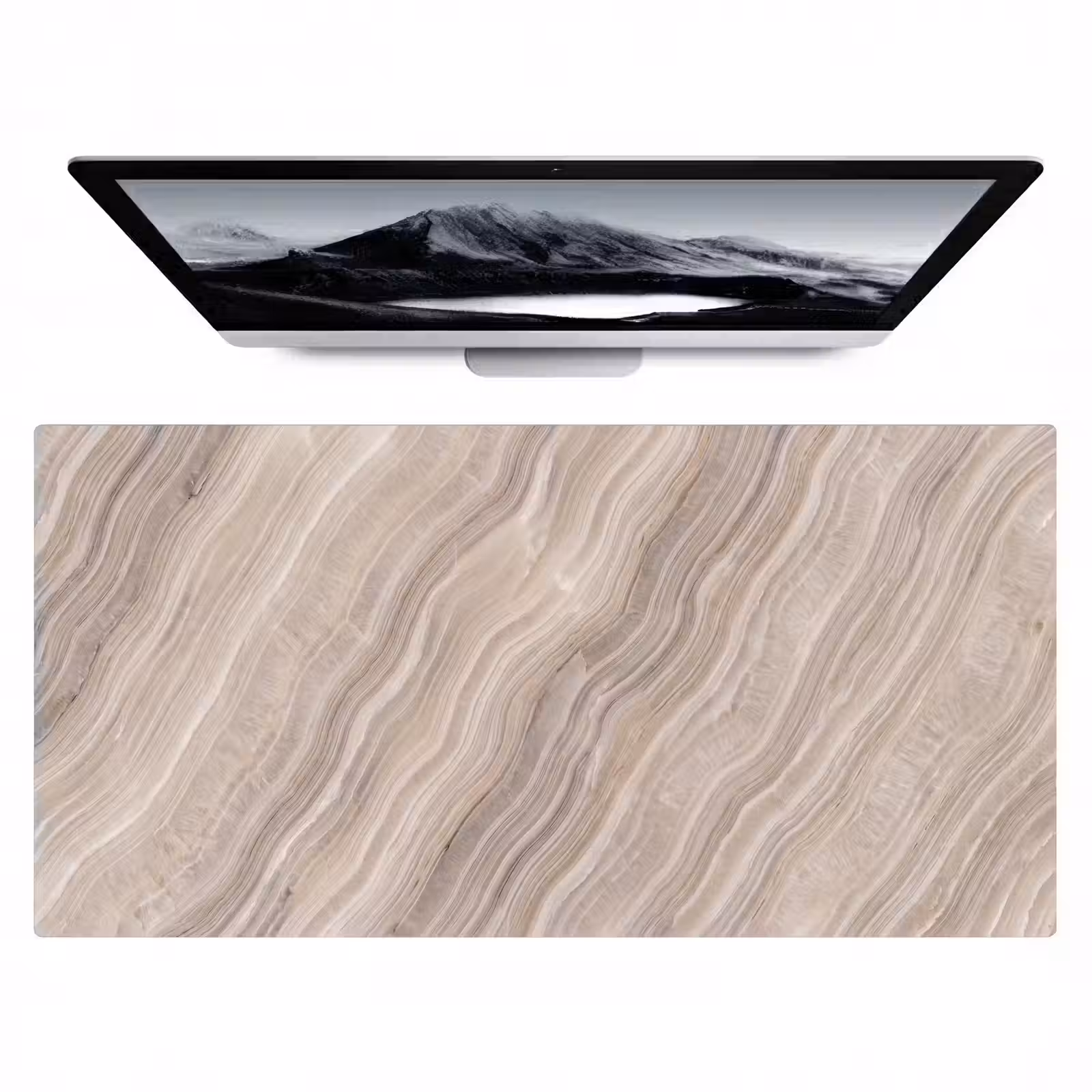 Bureau onderlegger - Textuur - Golvend - Abstract - Modern - Beige — 1