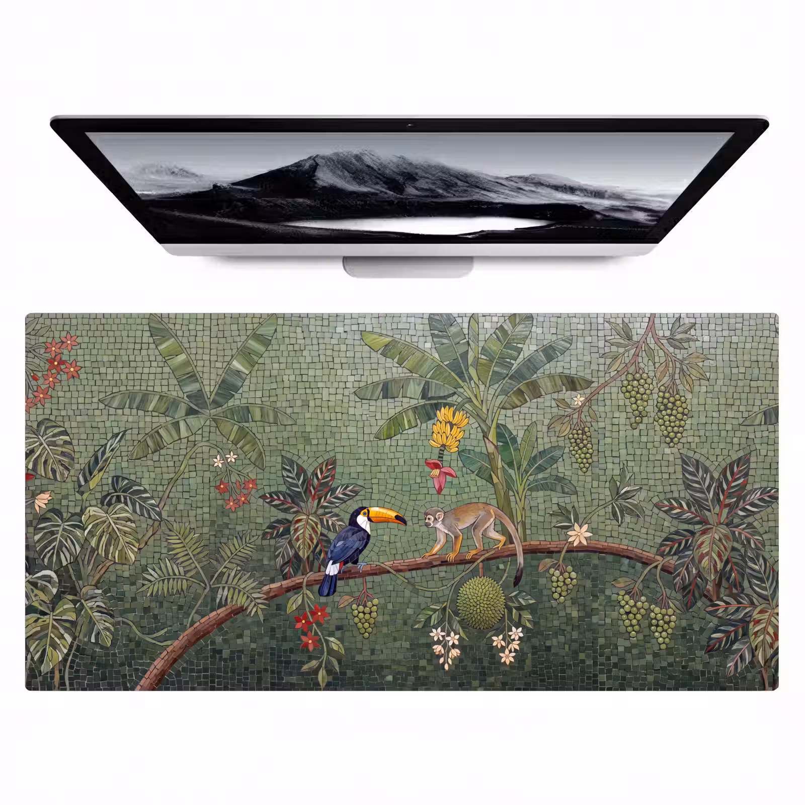 Bureau onderlegger - Vogel - Dier - Jungle - Mozaïek - Natuur — 1