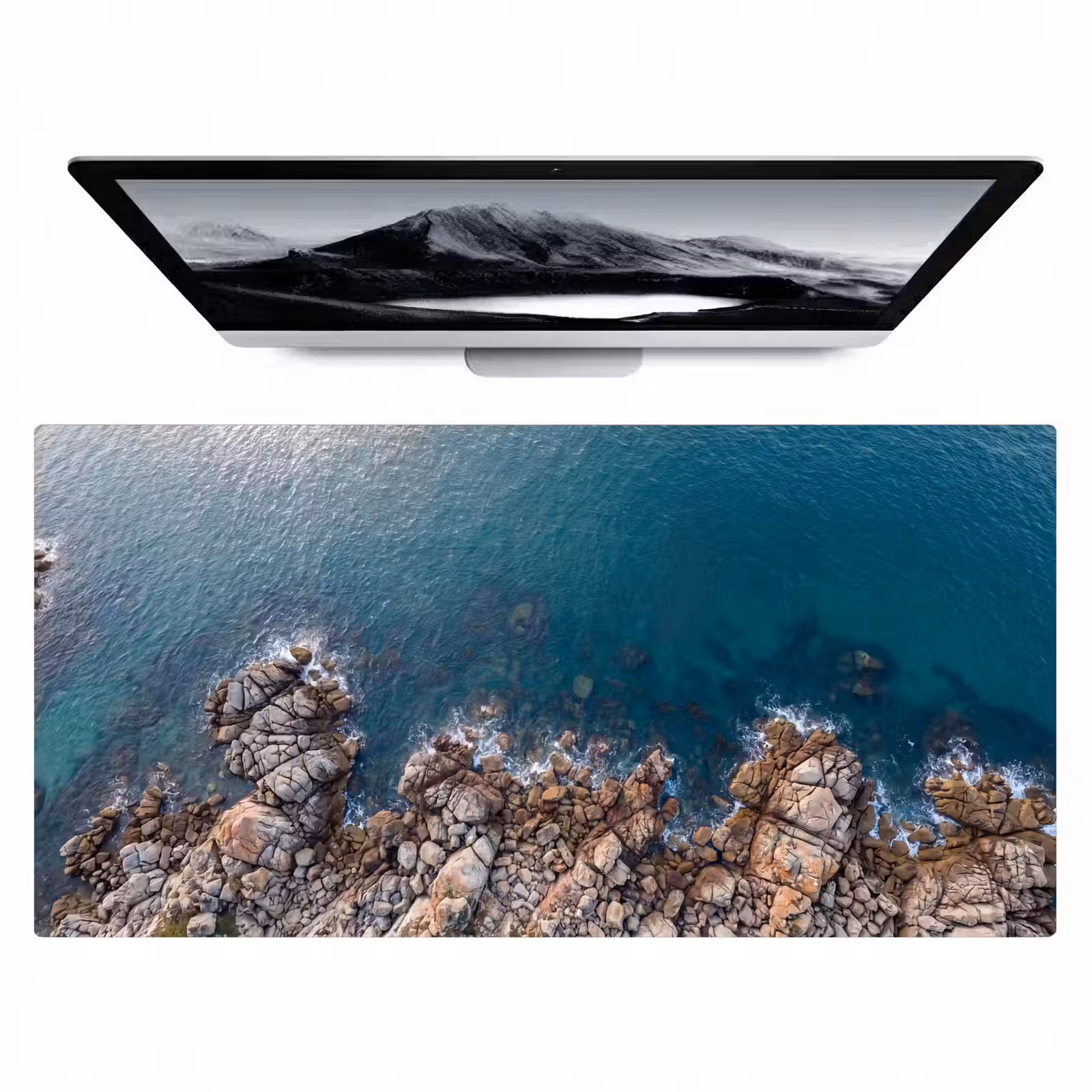 Bureau onderlegger - Zee - Kustlijn - Natuur - Abstract - Blauw — 1