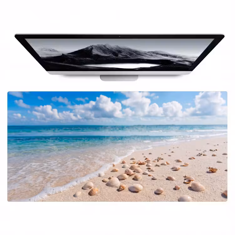 Bureau onderlegger - Schelpen - Strand - Natuur - Beige — 1
