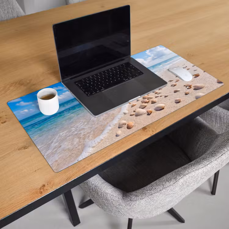 Bureau onderlegger - Schelpen - Strand - Natuur - Beige — 3