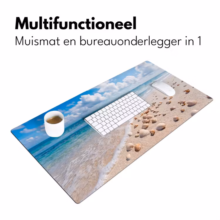 Bureau onderlegger - Schelpen - Strand - Natuur - Beige — 7