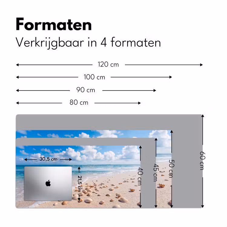 Bureau onderlegger - Schelpen - Strand - Natuur - Beige — 8