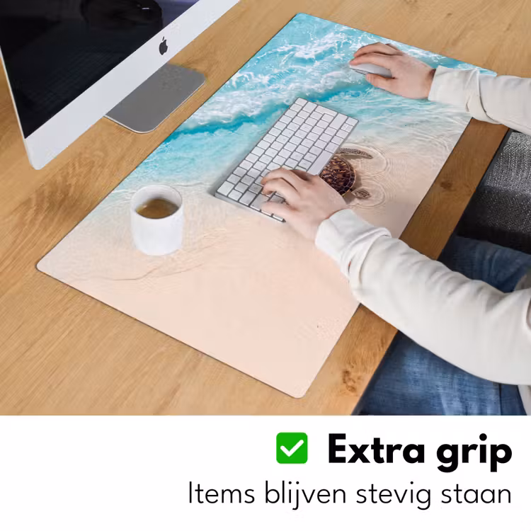Bureau onderlegger - Schildpad - Helder water - Strand - Dieren - Natuur — 6
