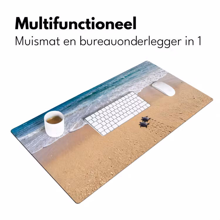 Bureau onderlegger - Schildpad - Jong - Strand - Oceaan - Blauw — 7