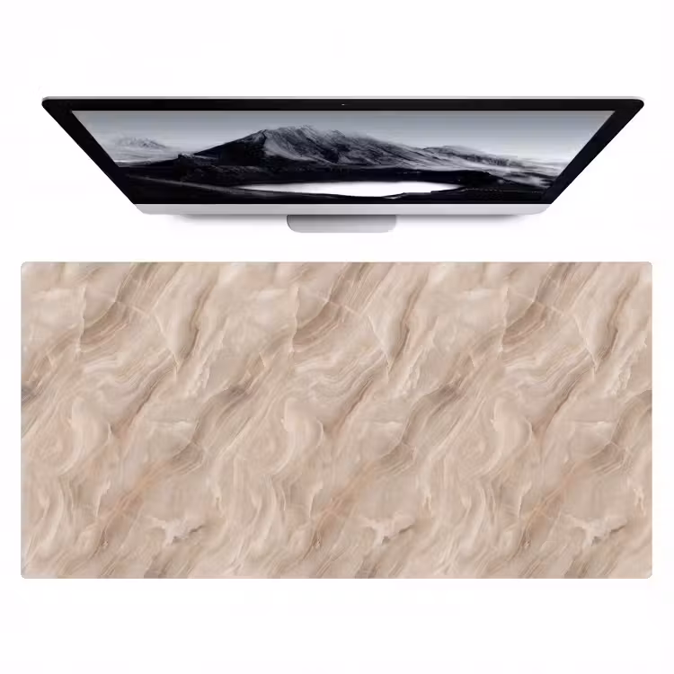 Bureau onderlegger - Steen - Golvend - Abstract - Beige — 1