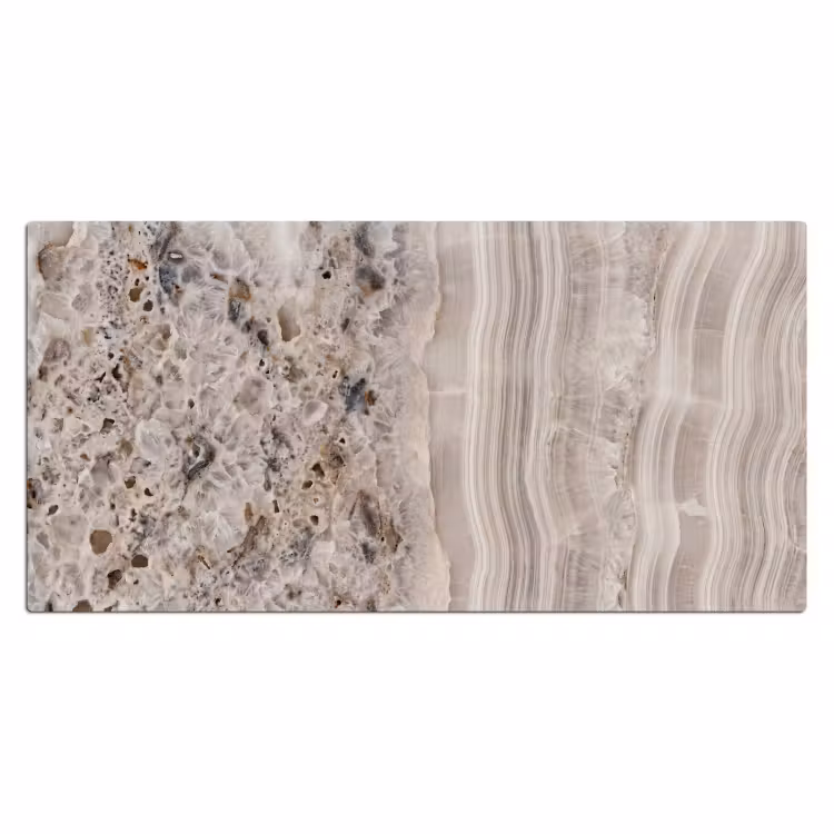 Bureau onderlegger - Steen - Textuur - Abstract - Beige - Wit — 2