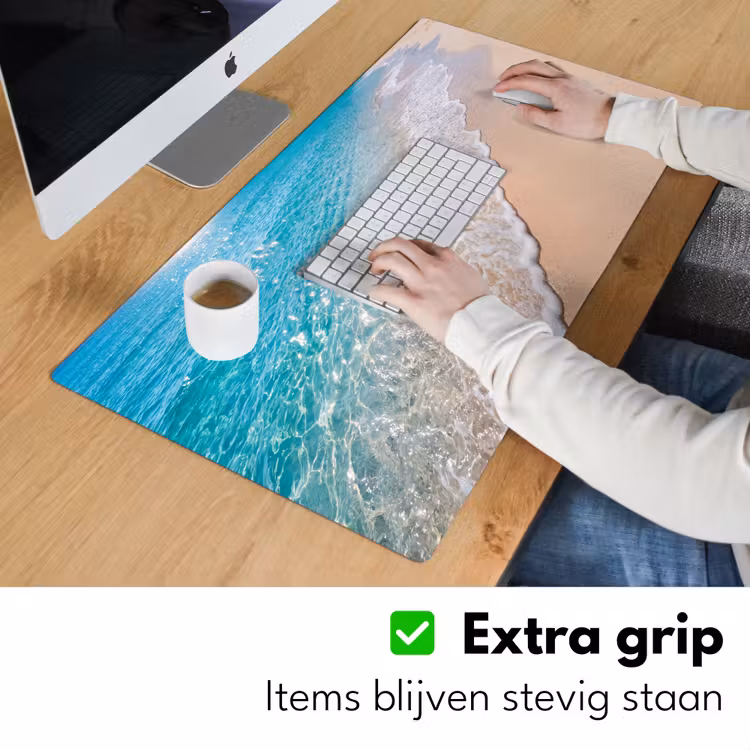Bureau onderlegger - Strand - Water - Natuur - Blauw - Beige — 6