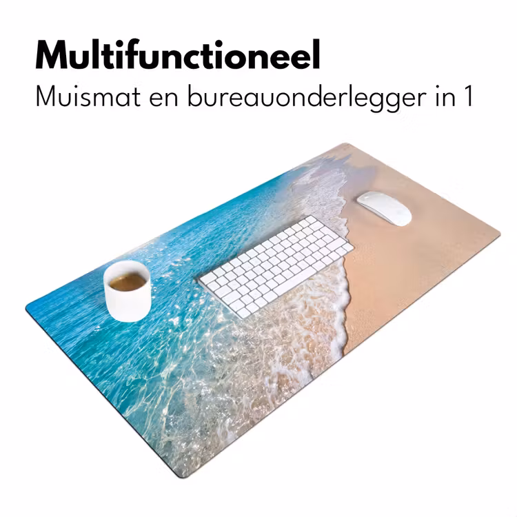 Bureau onderlegger - Strand - Water - Natuur - Blauw - Beige — 7