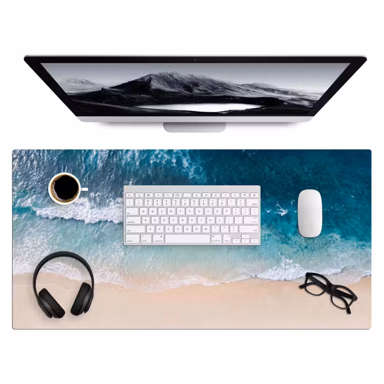 Bureau onderlegger - Strand - Zee - Golven - Natuur - Blauw — 4