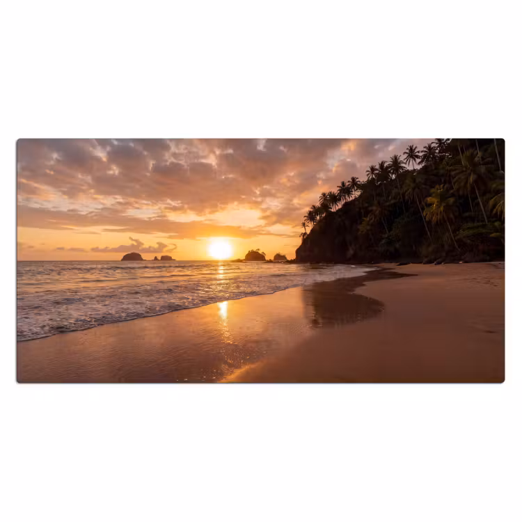 Bureau onderlegger - Strand - Zonsondergang - Natuur - Tropisch - Oranje — 2