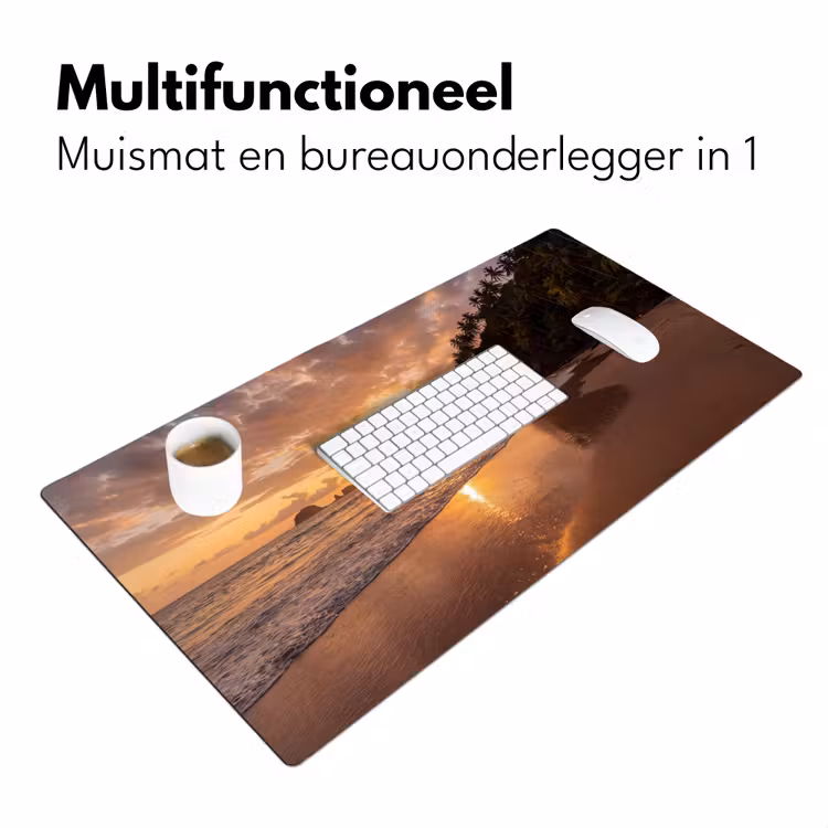 Bureau onderlegger - Strand - Zonsondergang - Natuur - Tropisch - Oranje — 7