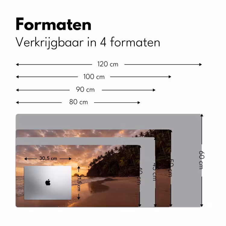 Bureau onderlegger - Strand - Zonsondergang - Natuur - Tropisch - Oranje — 8