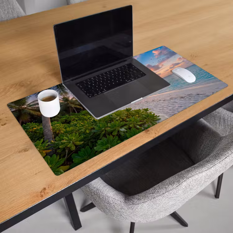 Bureau onderlegger - Strand - Zonsondergang - Palmbomen - Tropisch - Natuur — 3