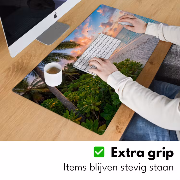 Bureau onderlegger - Strand - Zonsondergang - Palmbomen - Tropisch - Natuur — 6