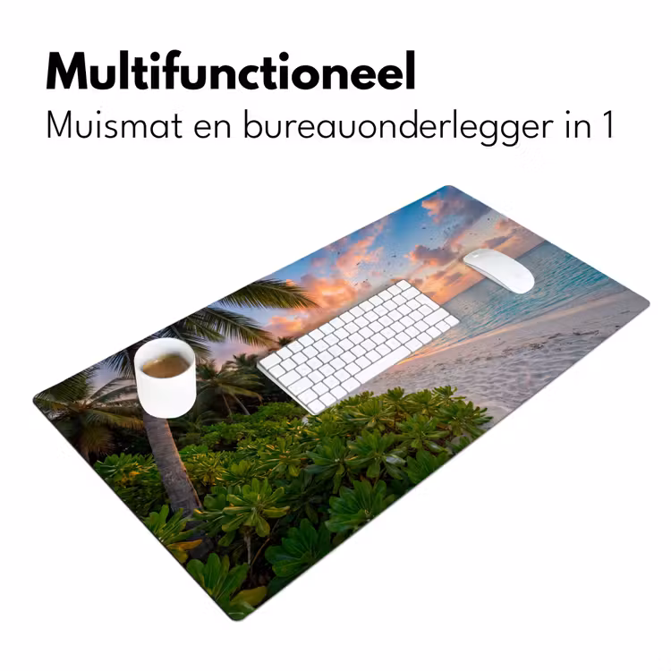 Bureau onderlegger - Strand - Zonsondergang - Palmbomen - Tropisch - Natuur — 7