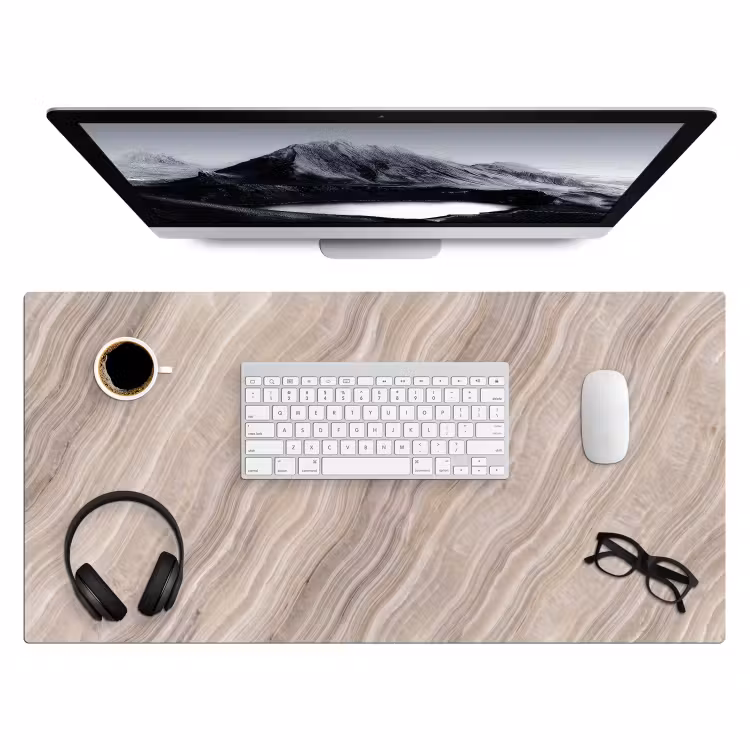 Bureau onderlegger - Textuur - Golvend - Abstract - Modern - Beige — 4