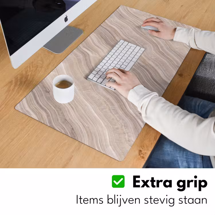 Bureau onderlegger - Textuur - Golvend - Abstract - Modern - Beige — 6