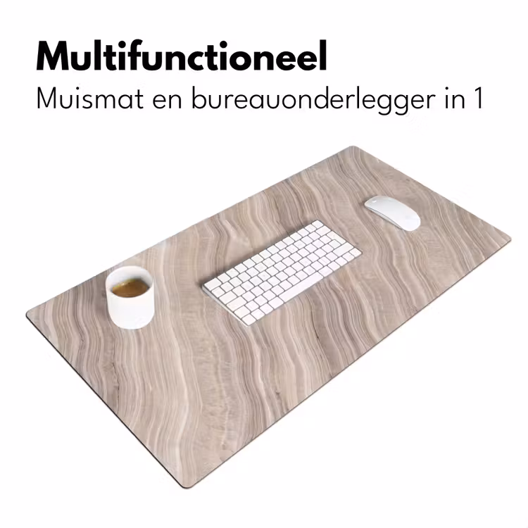Bureau onderlegger - Textuur - Golvend - Abstract - Modern - Beige — 7
