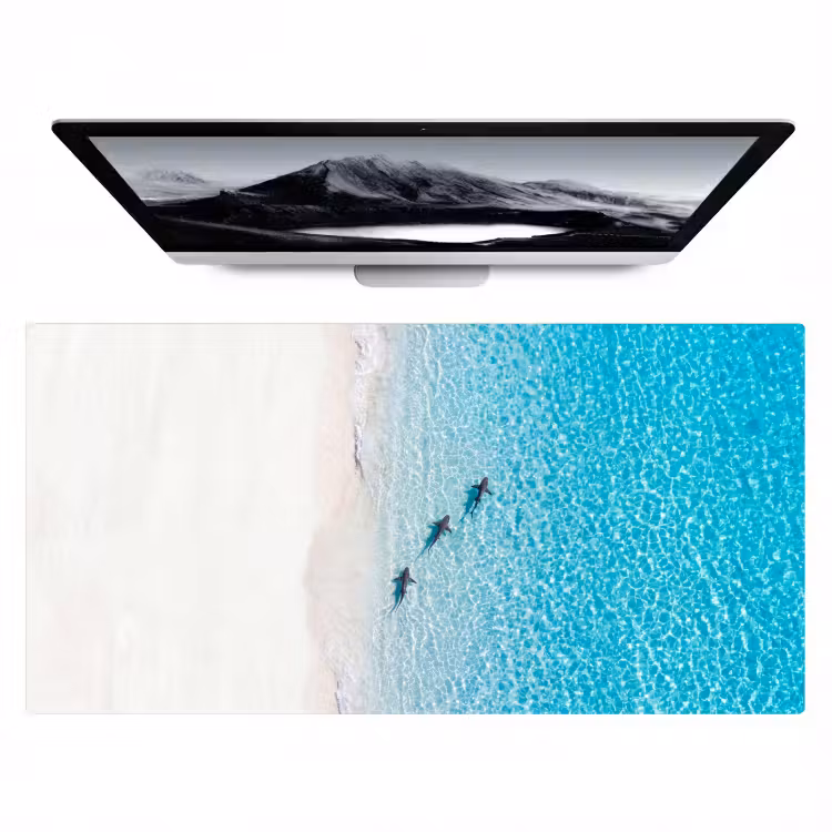 Bureau onderlegger - Vis - Oceaan - Strand - Turquoise - Natuur — 1