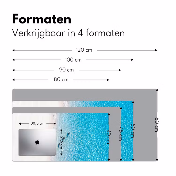 Bureau onderlegger - Vis - Oceaan - Strand - Turquoise - Natuur — 8