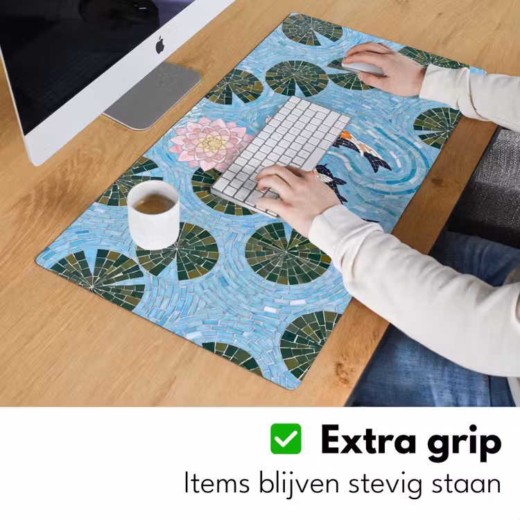Bureau onderlegger - Vis - Water - Natuur - Mozaïek - Blauw — 6