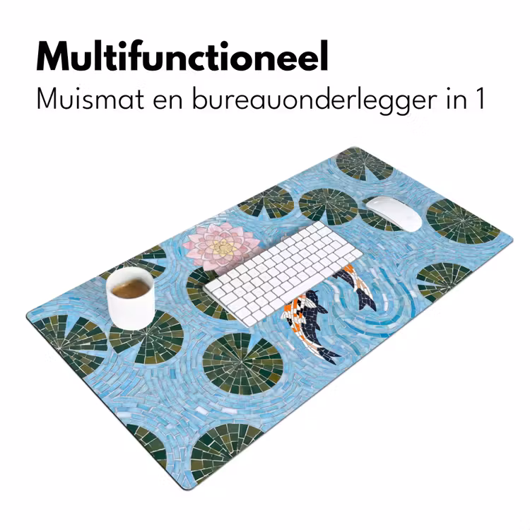 Bureau onderlegger - Vis - Water - Natuur - Mozaïek - Blauw — 7