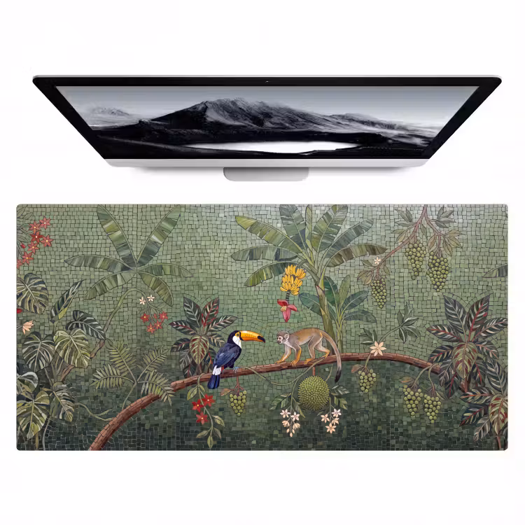 Bureau onderlegger - Vogel - Dier - Jungle - Mozaïek - Natuur — 1