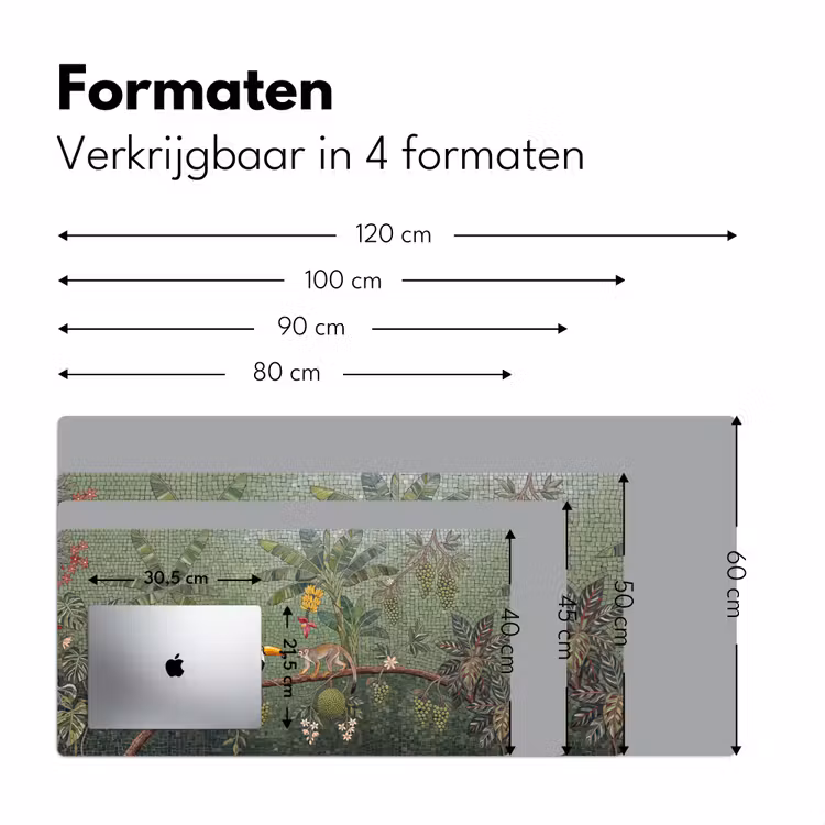 Bureau onderlegger - Vogel - Dier - Jungle - Mozaïek - Natuur — 8