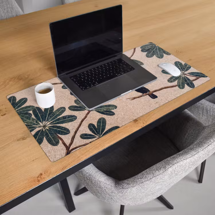 Bureau onderlegger - Vogel - Mozaïek - Tropisch - Natuur - Kleurrijk — 3
