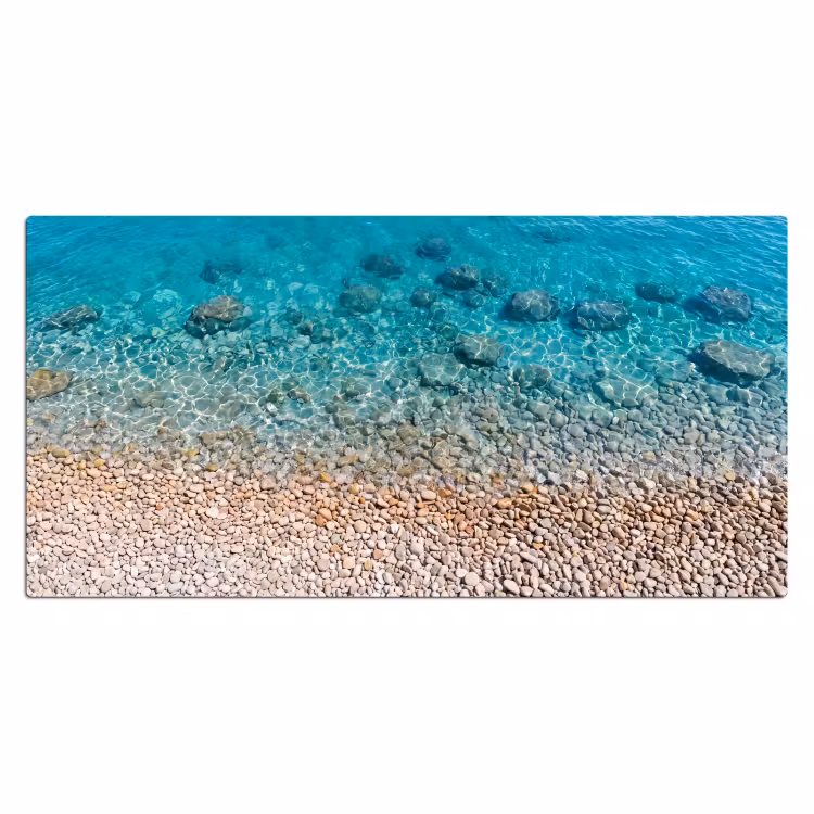 Bureau onderlegger - Water - Kiezels - Natuur - Levendig - Turkoois — 2