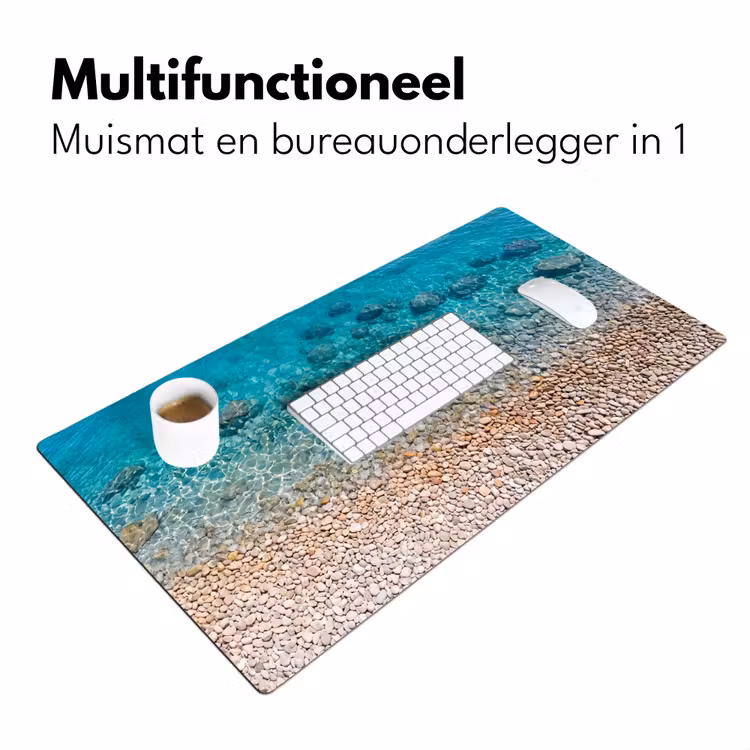 Bureau onderlegger - Water - Kiezels - Natuur - Levendig - Turkoois — 7