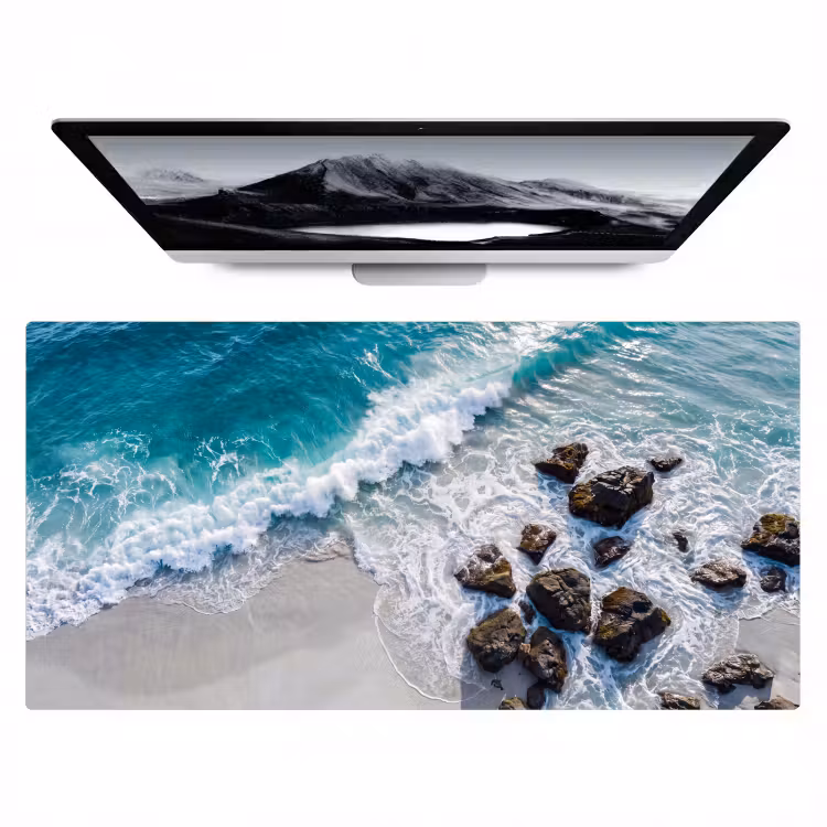 Bureau onderlegger - Zee - Golf - Strand - Natuur - Blauw — 1