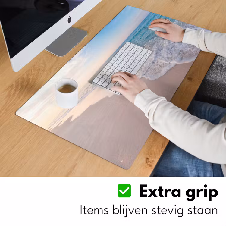 Bureau onderlegger - Zee - Golven - Strand - Natuur - Wit — 6