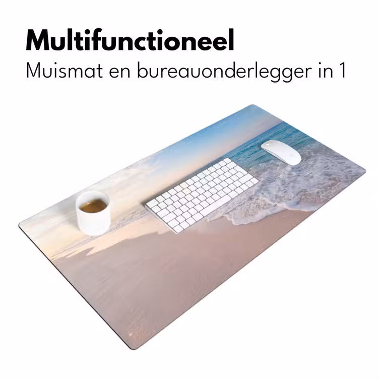 Bureau onderlegger - Zee - Golven - Strand - Natuur - Wit — 7