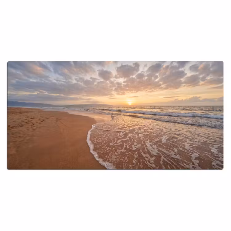 Bureau onderlegger - Zee - Kustlijn - Wolken - Landschap - Oranje — 2