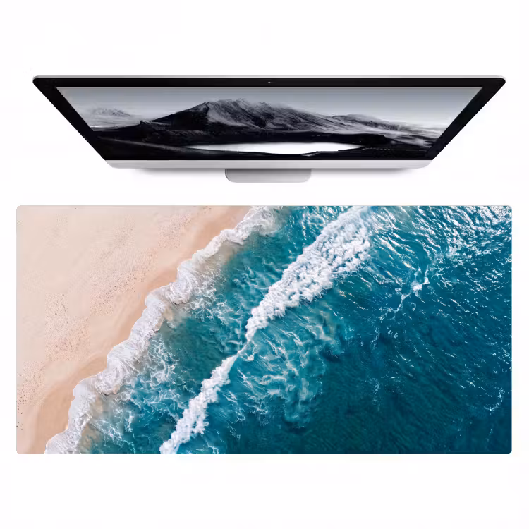 Bureau onderlegger - Zee - Strand - Golven - Natuur - Blauw — 1