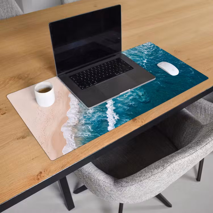 Bureau onderlegger - Zee - Strand - Golven - Natuur - Blauw — 3